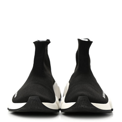 Balenciaga Neoprene Knit Womens Speed Sneakers 37 Black White 2 of 7
