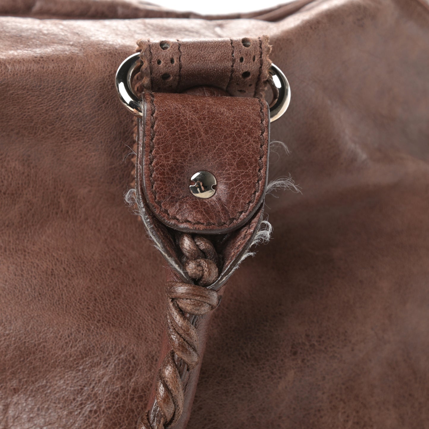 Agneau Giant Brogues Hardware Office Tote Chocolate Brown