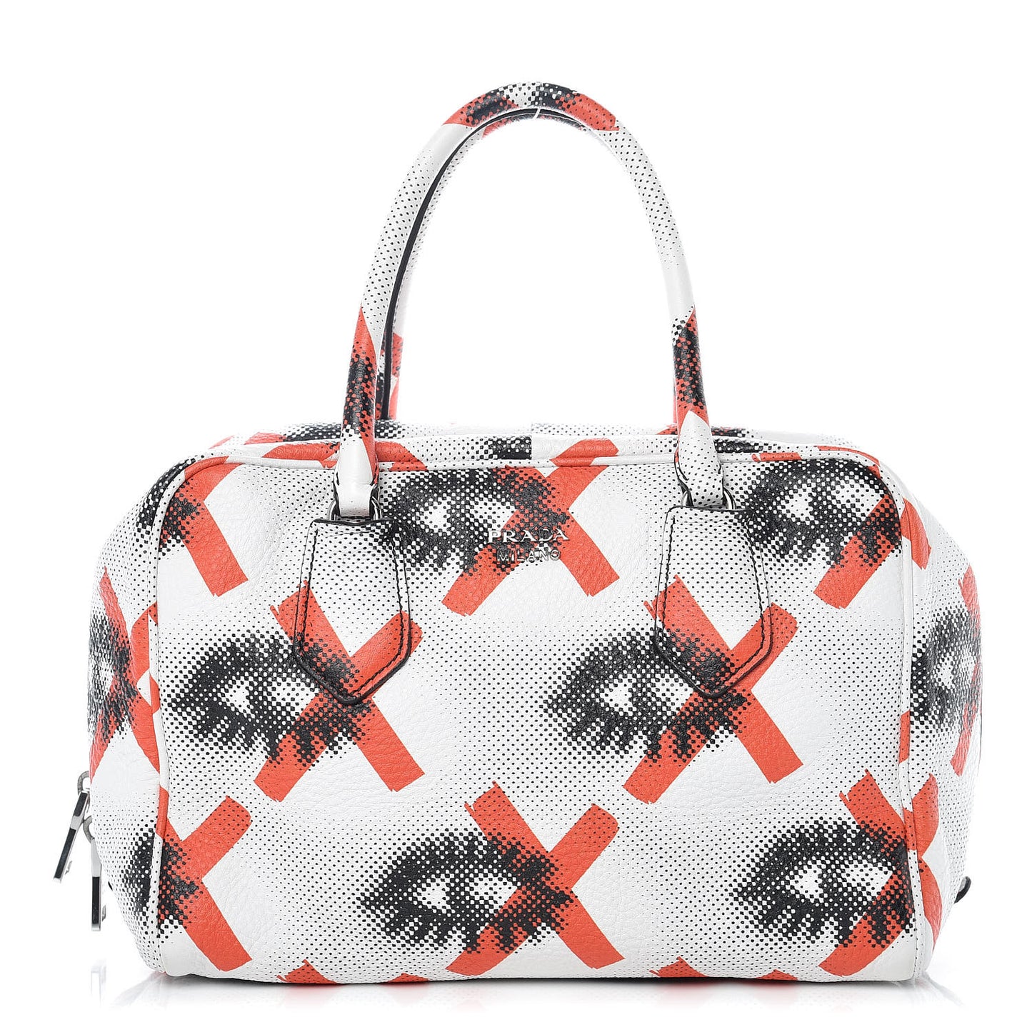 Vitello Daino Eye Inside Bag Bianco Arancio