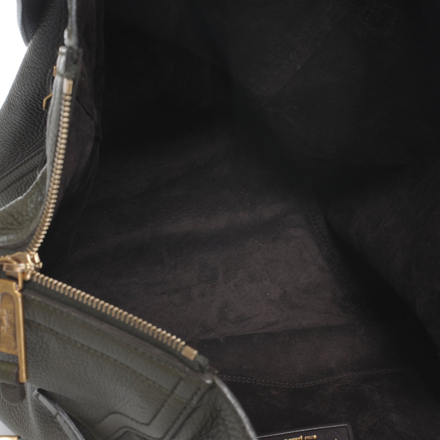 Saint Laurent Large Downtown Tote Olive 7 of 7