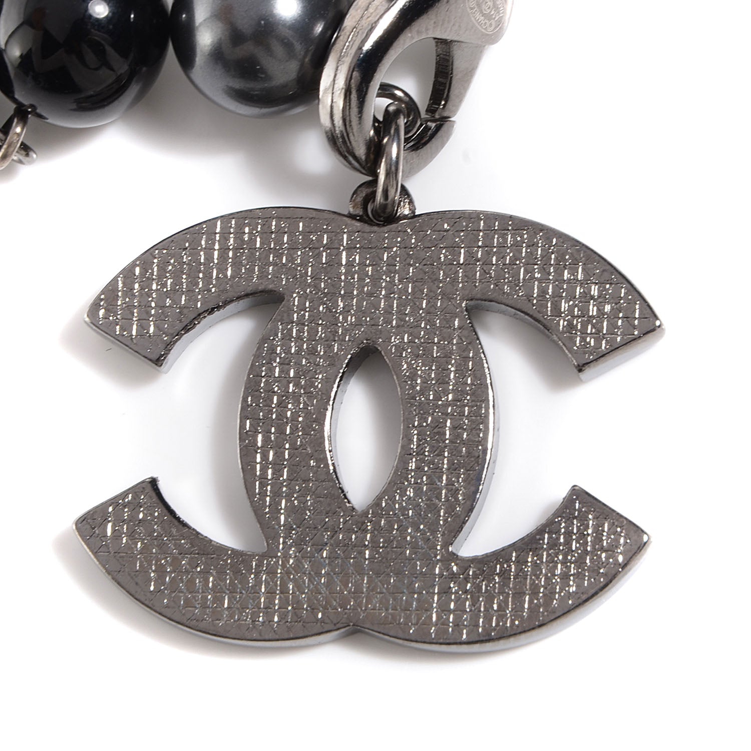 Chanel Beaded CC Bracelet Black 4 of 5