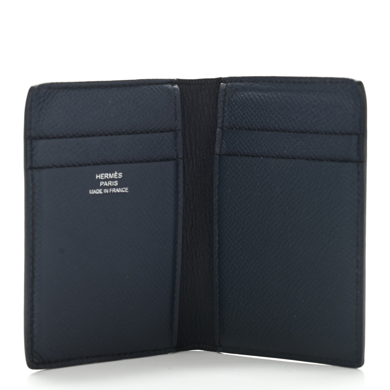 Hermes Epsom MC2 Euclide Card Holder Case Black Bleu Indigo 5 of 15