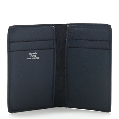 Hermes Epsom MC2 Euclide Card Holder Case Black Bleu Indigo 5 of 15