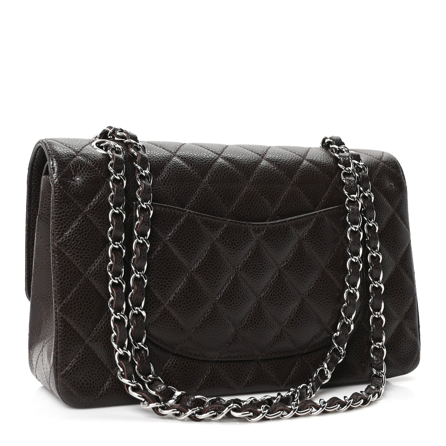 Chanel Caviar Quilted Medium Double Flap Brown 3 of 10