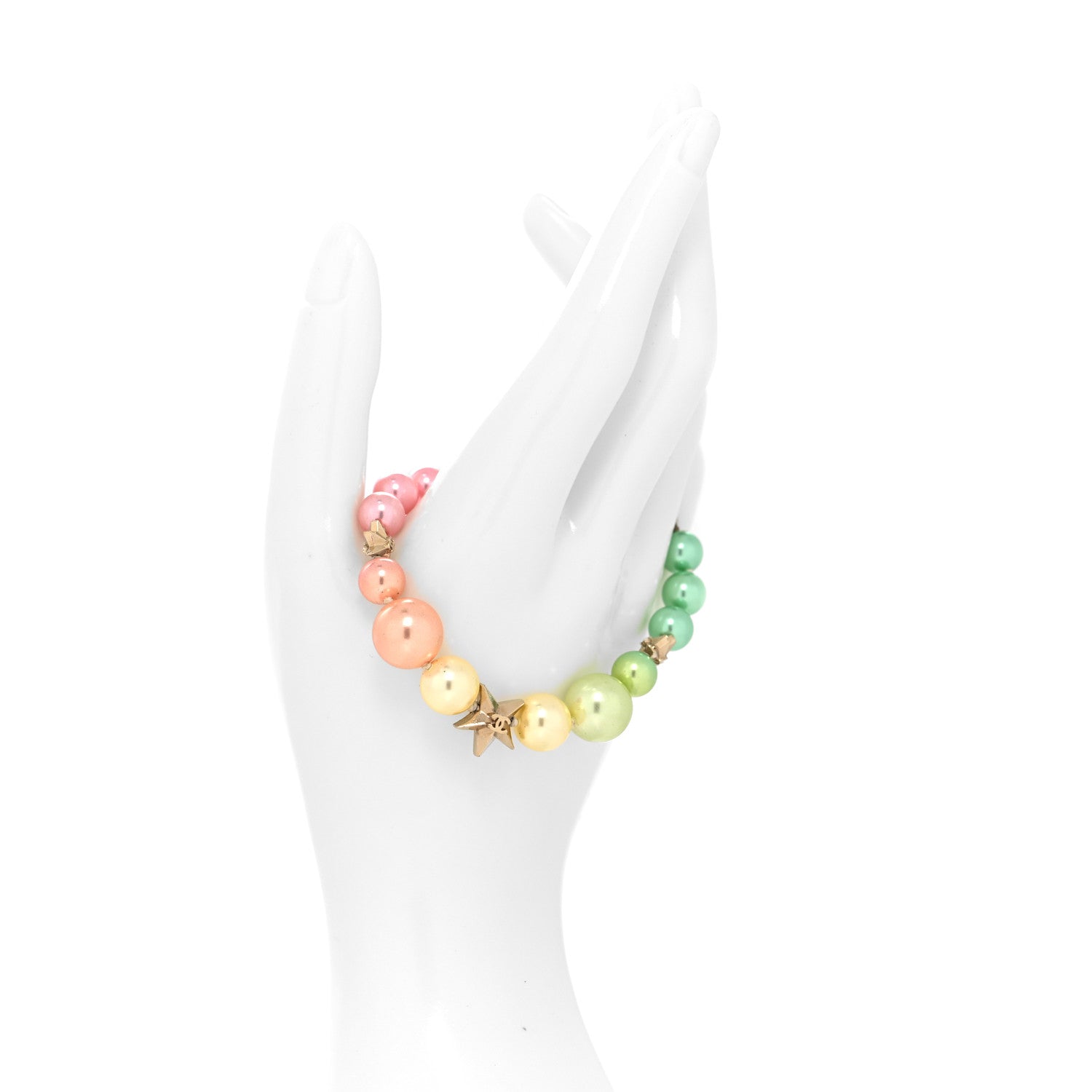 Chanel Pearl Cuba CC Bracelet Gold Multicolor 2 of 5
