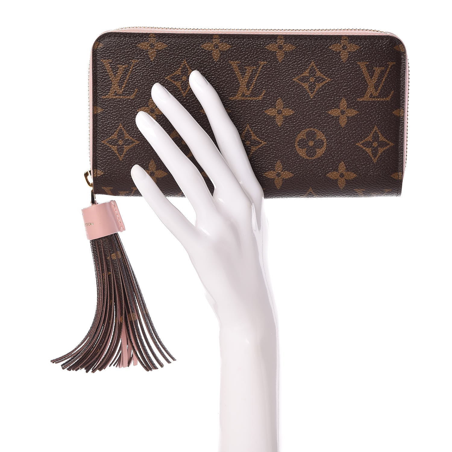Louis Vuitton Monogram Pompon Zippy Wallet Rose Ballerine 2 of 6