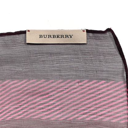 Burberry Silk Gauze Giant Check Scarf Claret 3 of 4