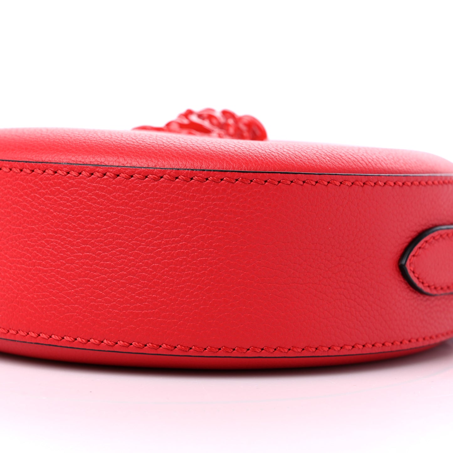 Calfskin La Medusa Round Camera Bag Red