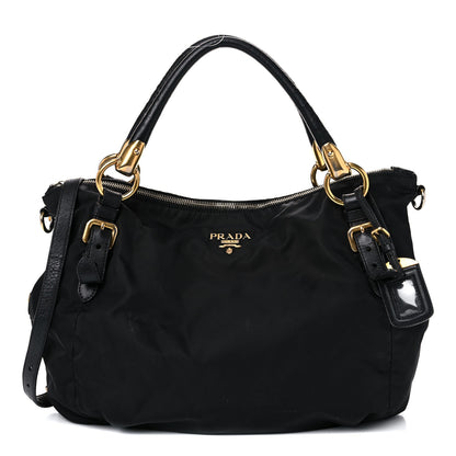 Prada Tessuto Nylon Saffiano Tote Black 1 of 25