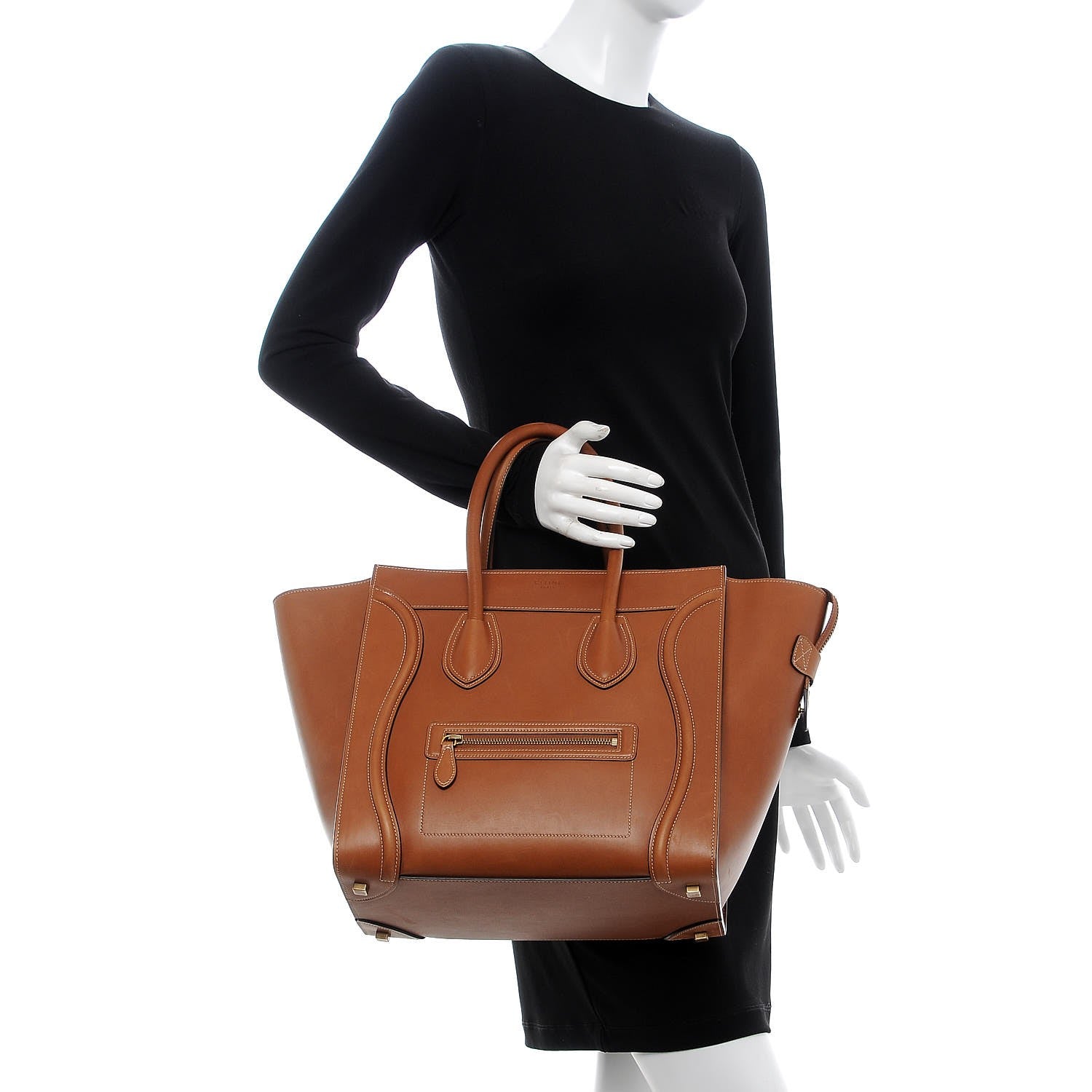 Celine Natural Calfskin Mini Luggage Tan 2 of 12