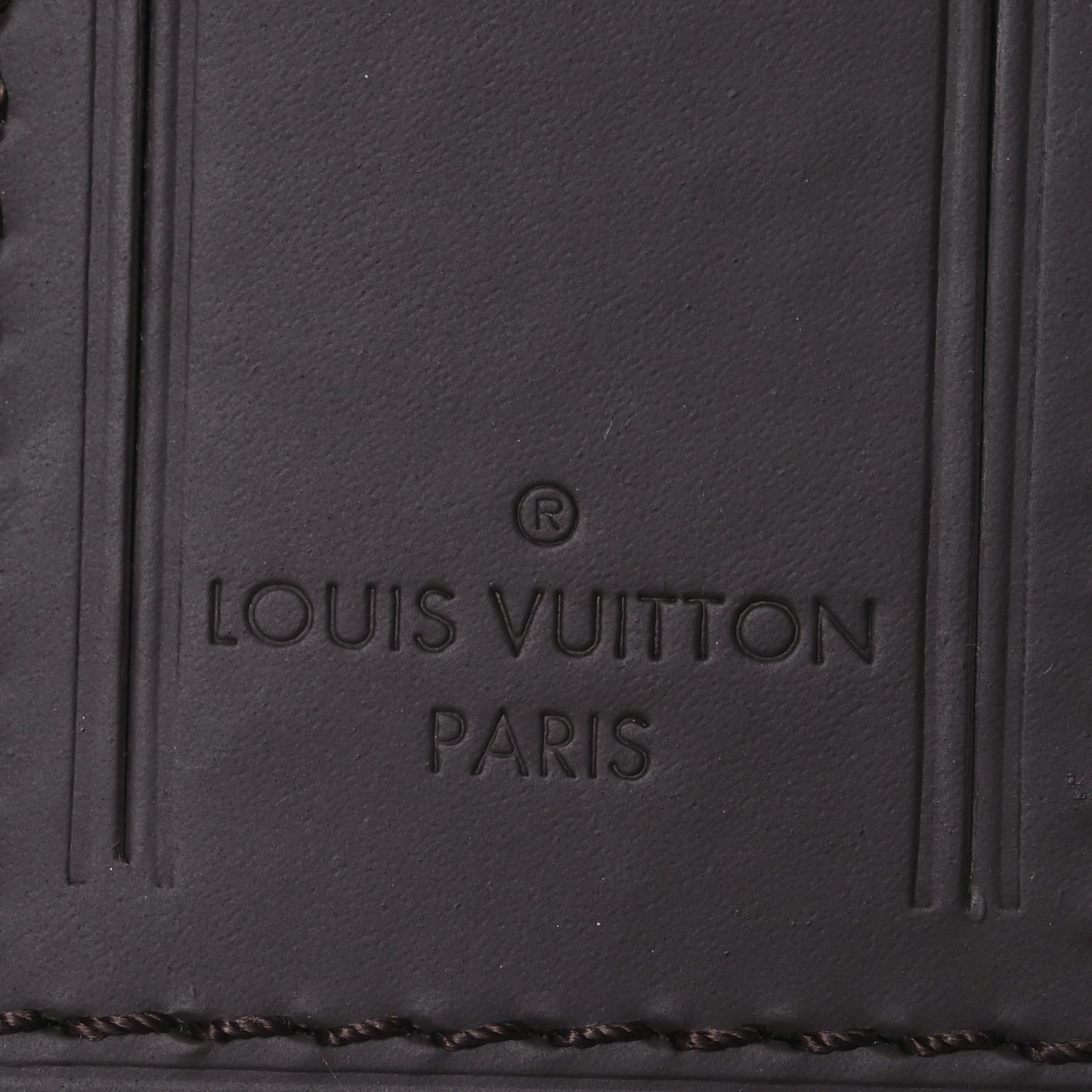 Calfskin Luggage Tag Ebene