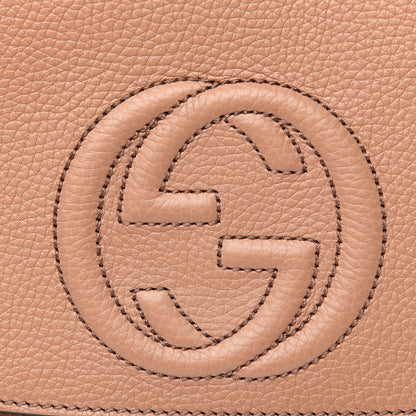 Gucci Pebbled Calfskin Medium Soho Flap Crossbody Camelia 9 of 9