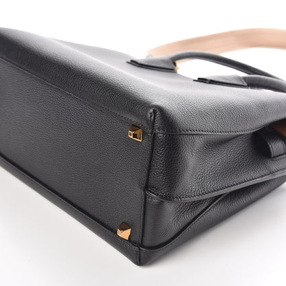 MCM Grained Calfskin Medium Milla Tote Black 6 of 6