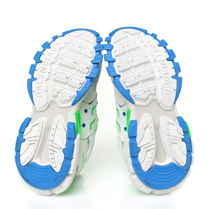Balenciaga Mesh Rubber Womens Track Sneakers 39 White Green Blue 6 of 7