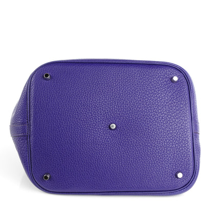Hermes Taurillon Clemence Picotin Lock 26 GM Iris 4 of 10