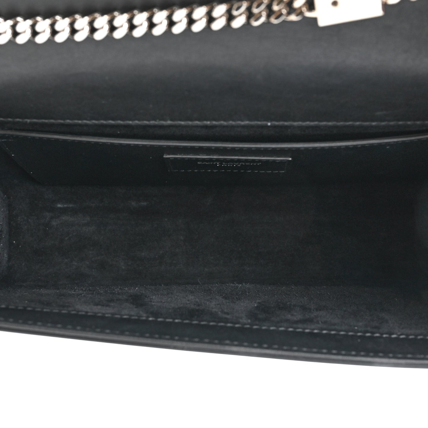 Smooth Calfskin Medium Classic Monogram Kate Tassel Satchel Black