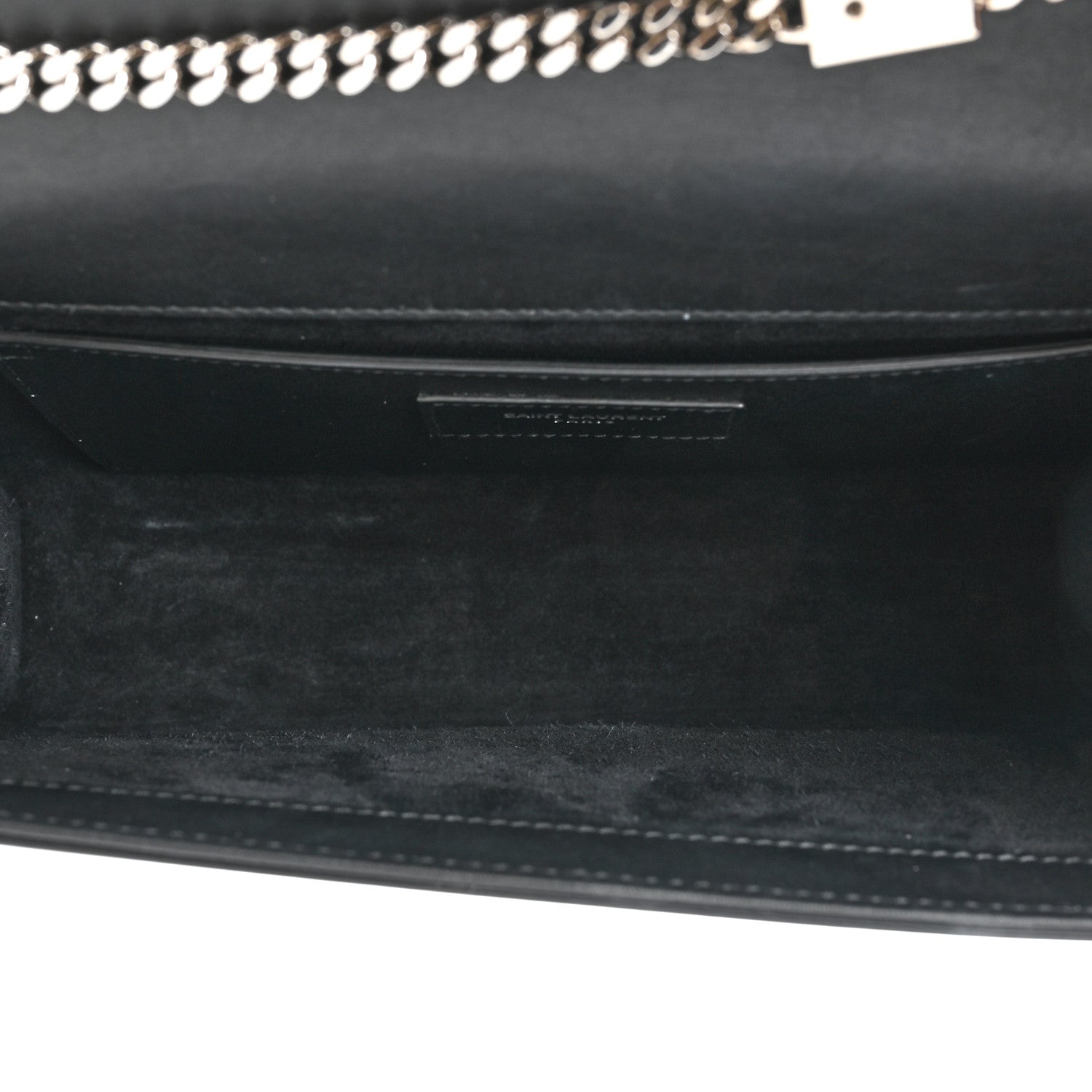 Saint Laurent Smooth Calfskin Medium Classic Monogram Kate Tassel Satchel Black 5 of 9