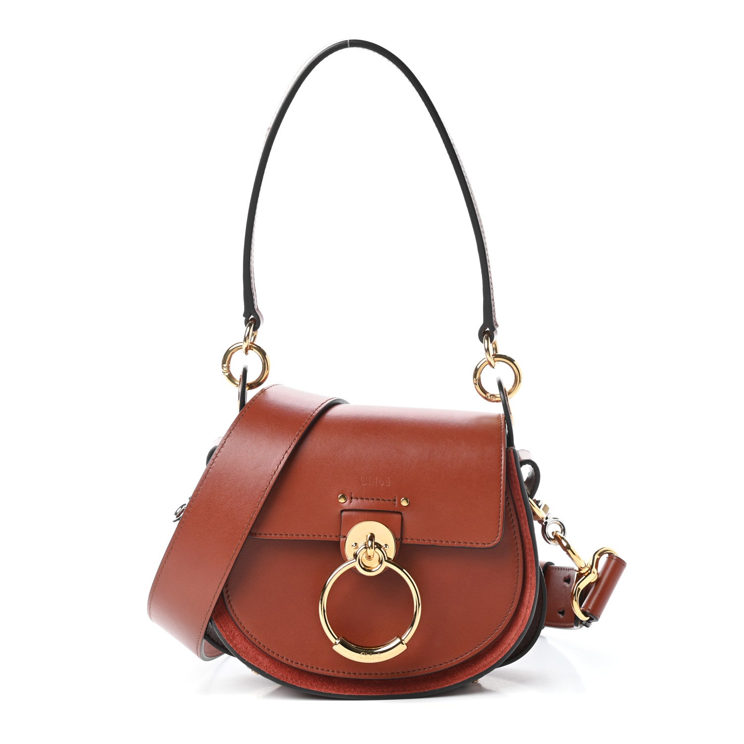 Chloe Calfskin Small Tess Bag Sepia Brown 1 of 8
