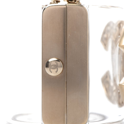 Chanel Lucite Pearl CC Cuff Light Gold 5 of 5