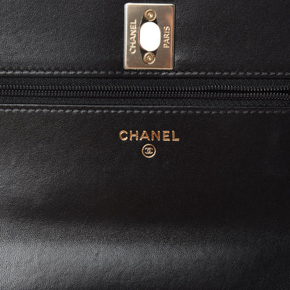 Chanel Lambskin Quilted Trendy CC Wallet On Chain WOC Black 8 of 12