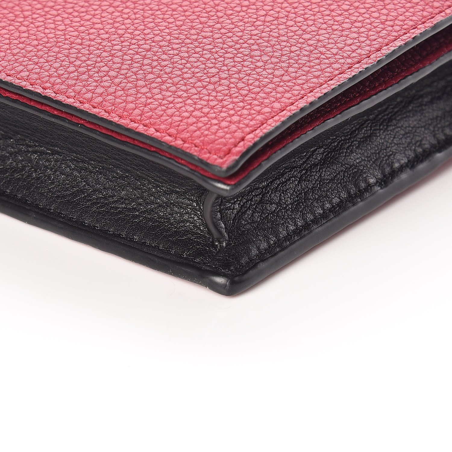Loewe Pebbled Calfskin Chain Wallet Wild Rose Raspberry 9 of 9