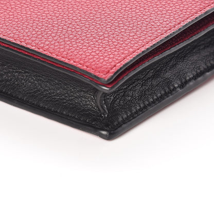 Loewe Pebbled Calfskin Chain Wallet Wild Rose Raspberry 9 of 9