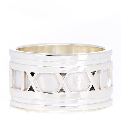 Tiffany Sterling Silver Atlas Ring 57 8 1 of 5