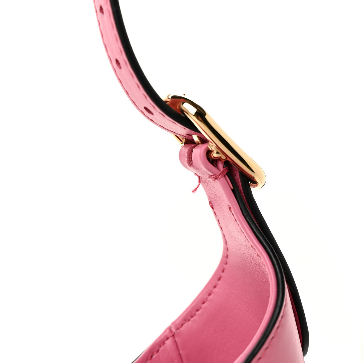 Prada Brushed Calfskin Cleo Adjustable Strap Shoulder Bag Pink 10 of 10