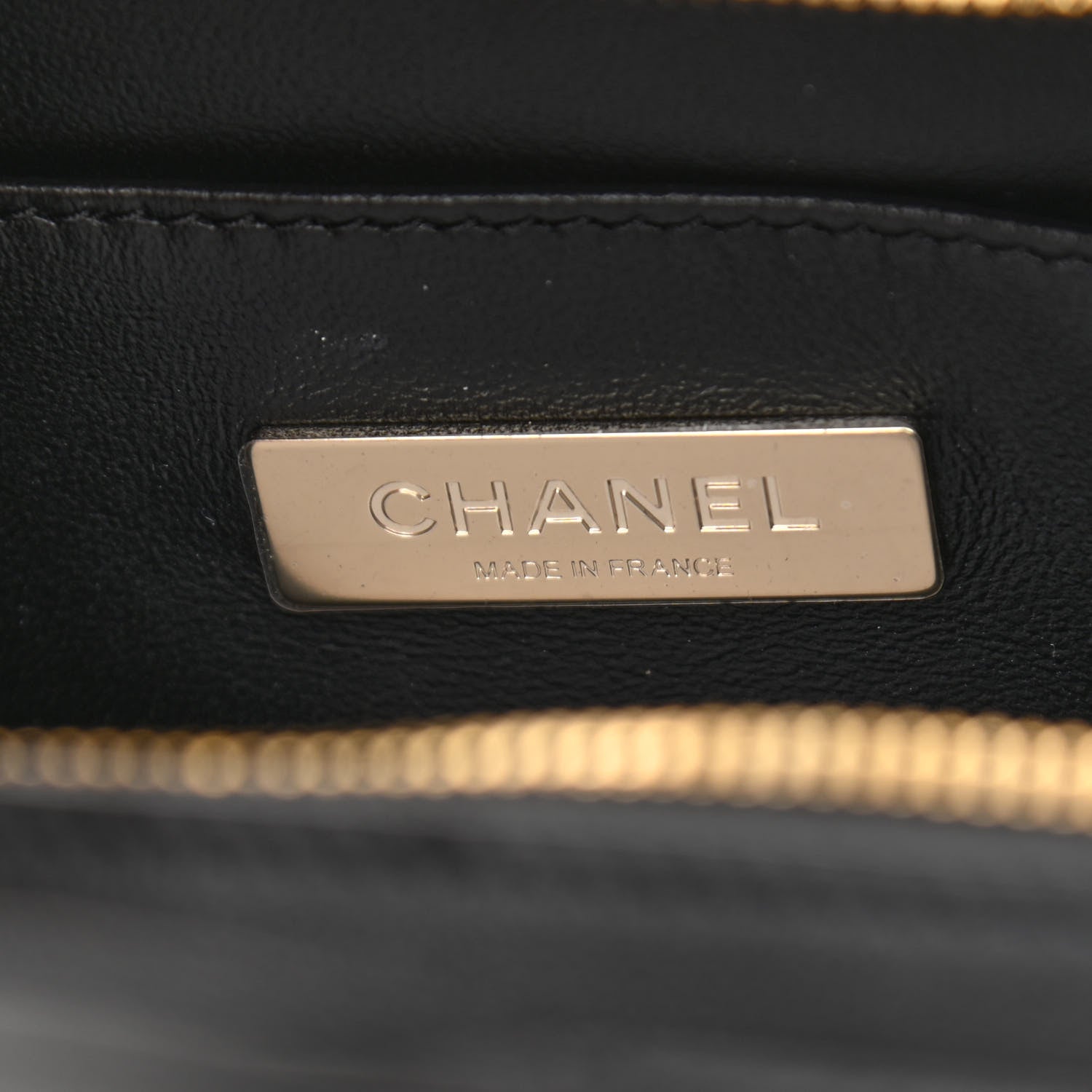 Chanel Calfskin Quilted Small Studded Square Vanity Case Black 6 of 10