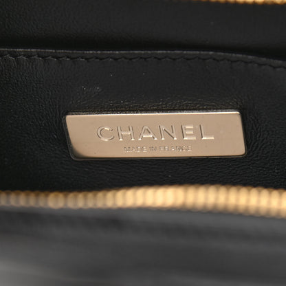 Chanel Calfskin Quilted Small Studded Square Vanity Case Black 6 of 10