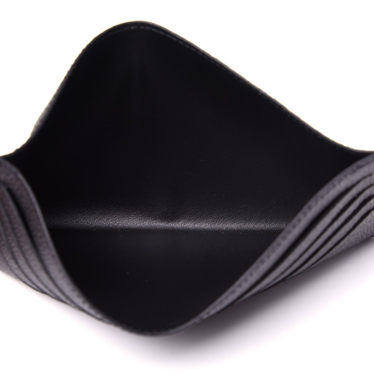 Calfskin Felicie Chain Wallet Card Holder Insert Black