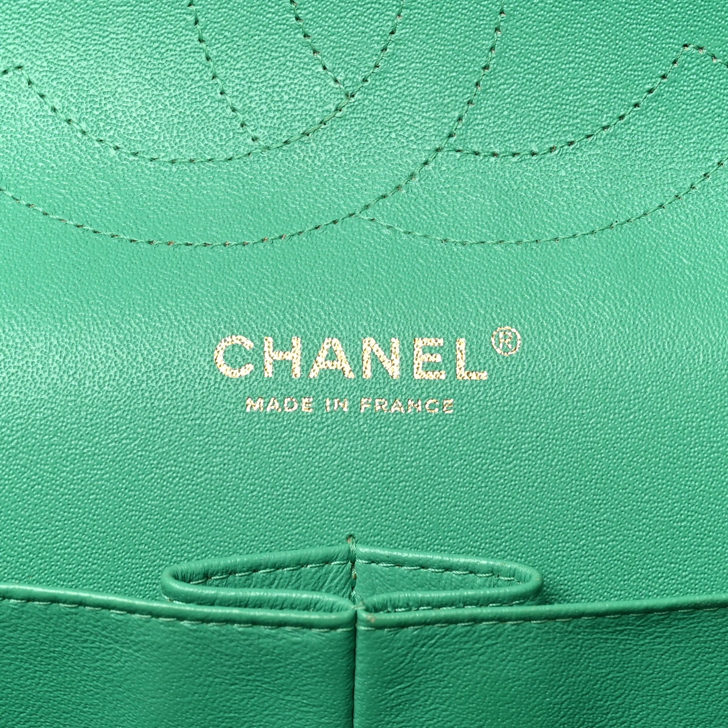 Chanel Lambskin Quilted Jumbo Double Flap Green 6 of 11