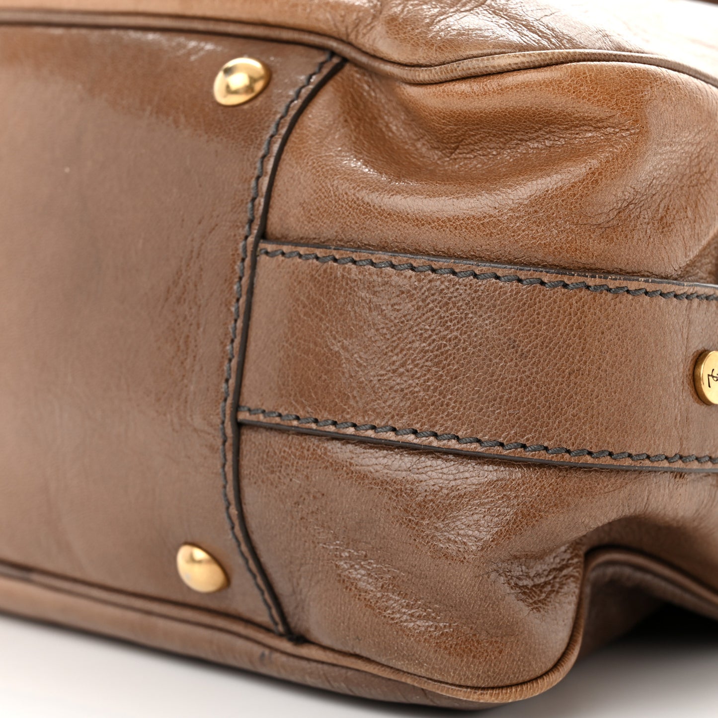 Glazed Goatskin Muse Messenger Brown