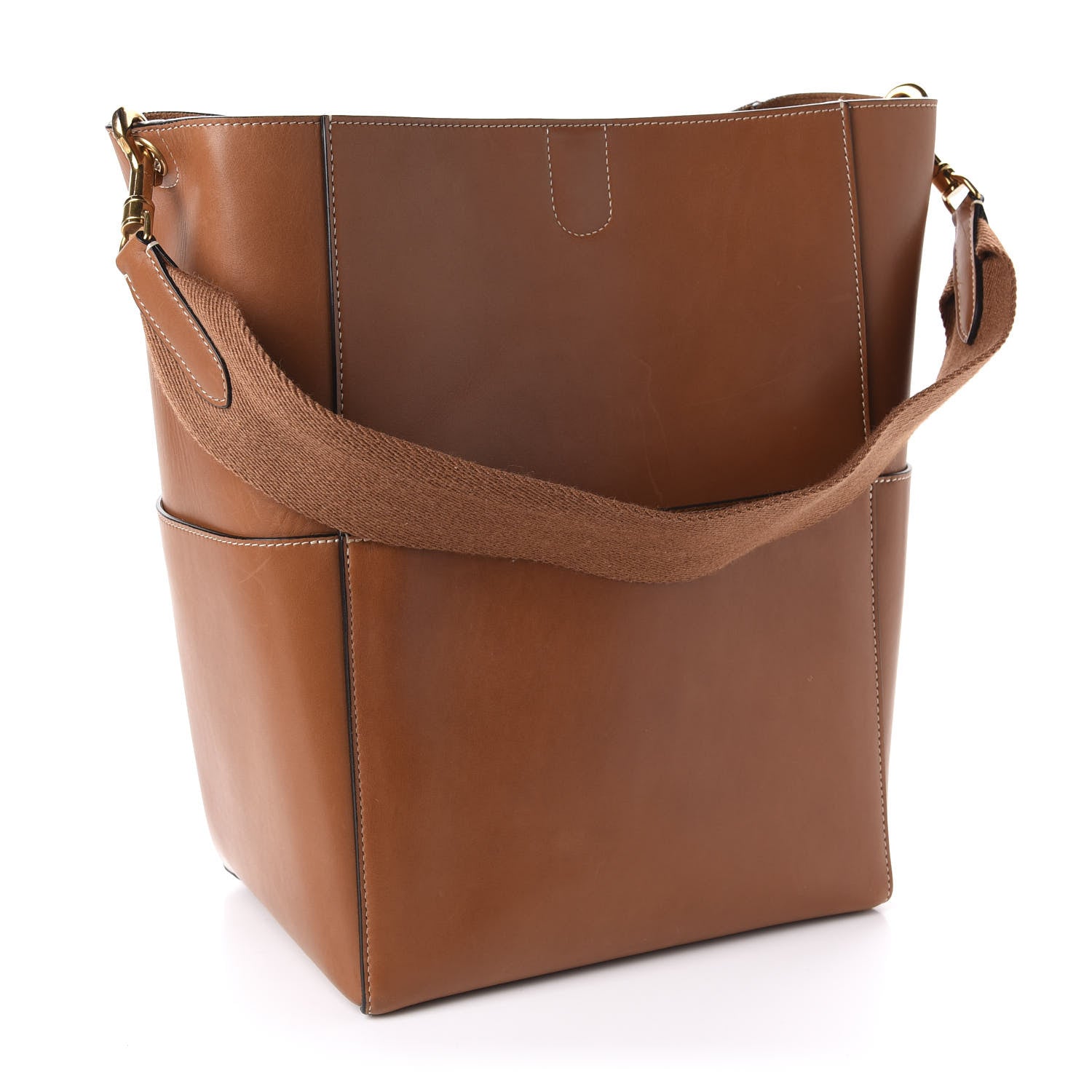 Celine Natural Calfskin Sangle Bucket Bag Tan 3 of 10