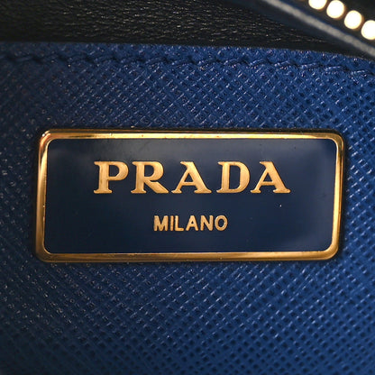 Prada Saffiano Soft Triple Pocket Tote Bluette 7 of 9