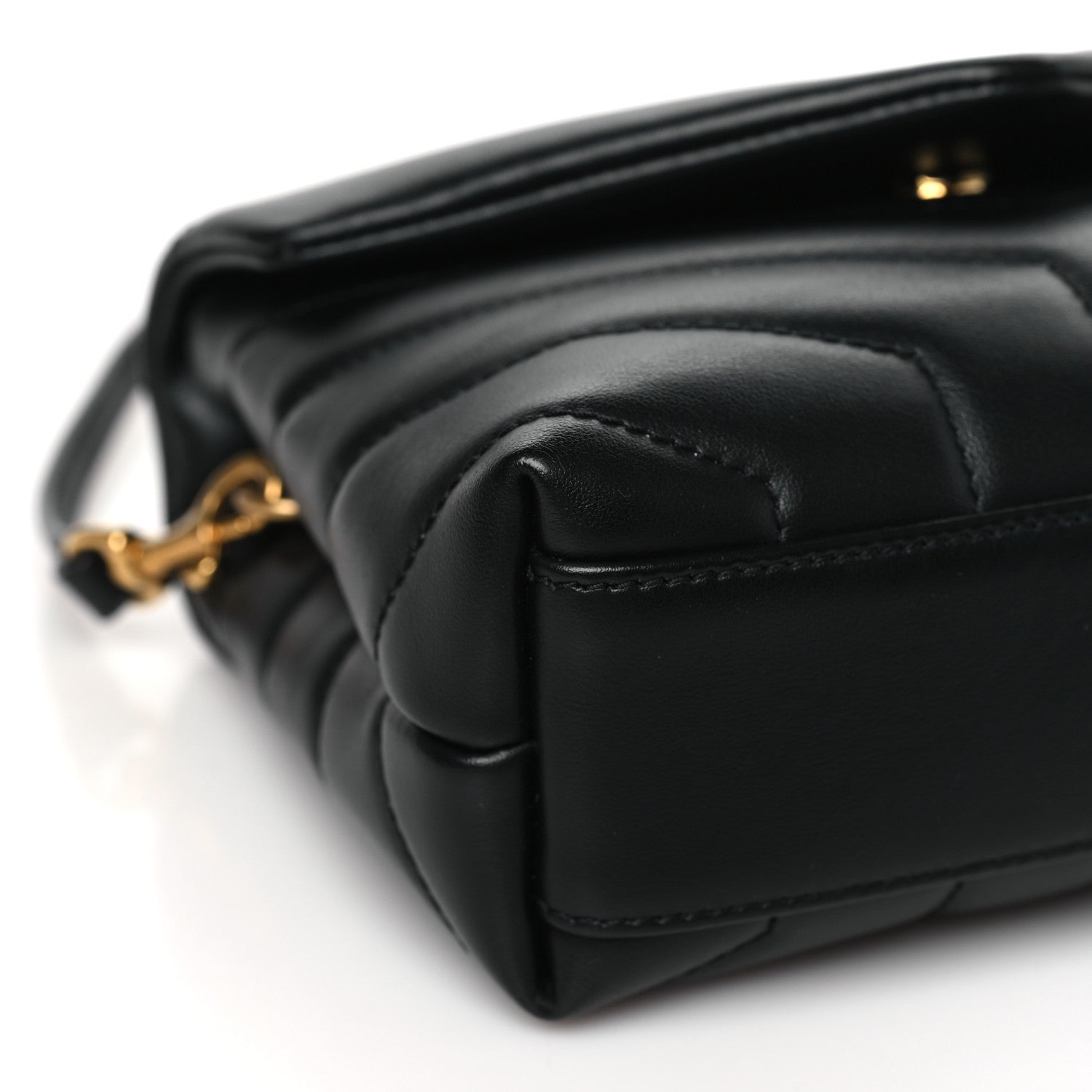 Saint Laurent SAINT LAURENT Calfskin Y Quilted Monogram Toy Loulou Crossbody Bag Black 7 of 8
