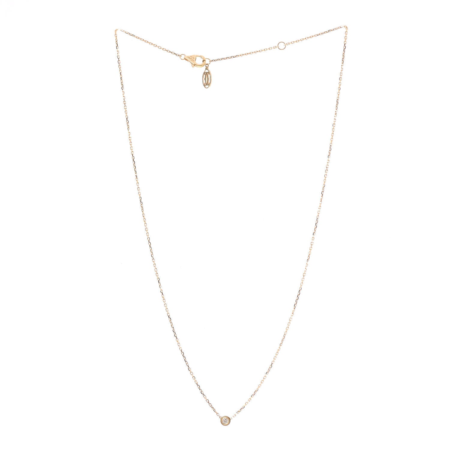 Cartier 18K Yellow Gold Diamond XS D'Amour Pendant Necklace 3 of 6