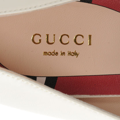 Gucci Malaga Kid Polly Kiltie Fringe 55mm Loafer Pumps 40 Mystic White 7 of 9