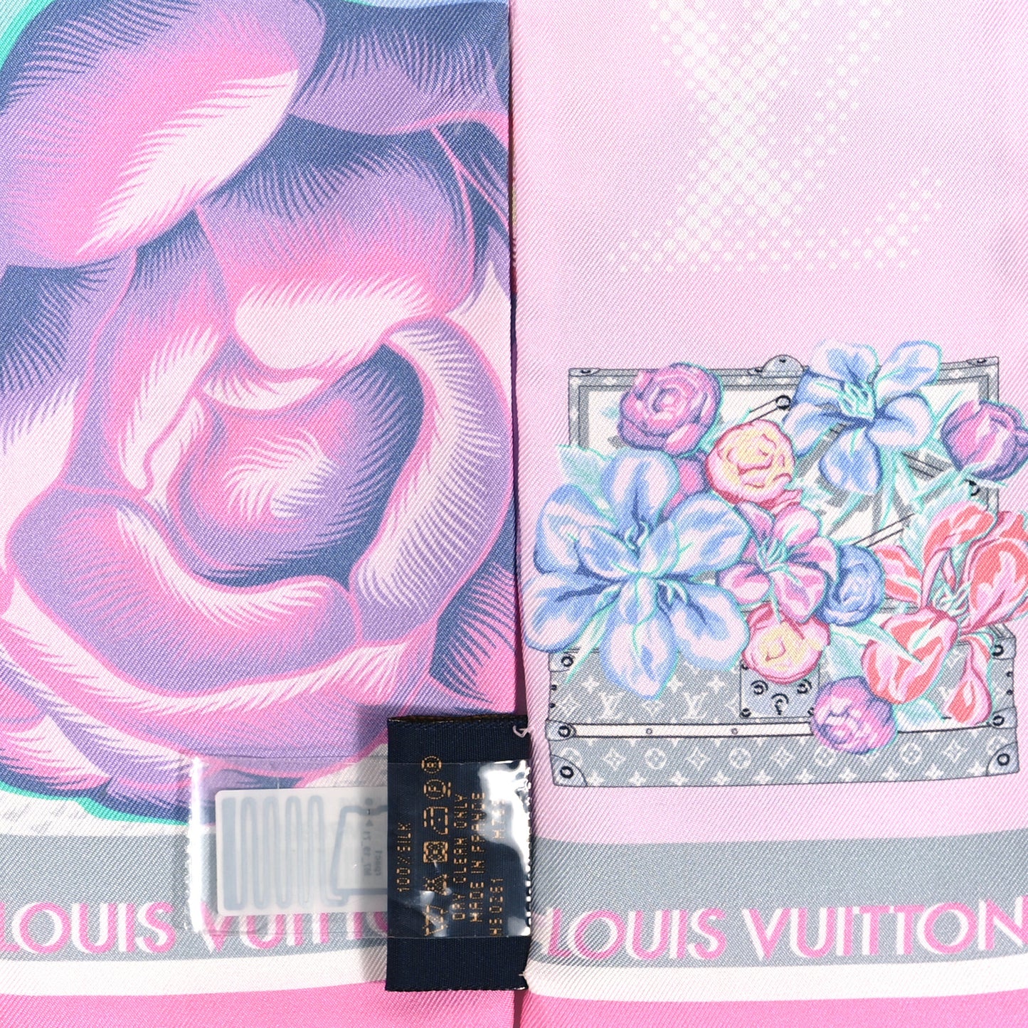 Silk Monogram Malle Fleurs Bandeau Mauve