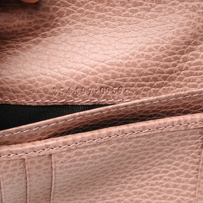 Gucci Dollar Calfskin Bi-Color Medium Swing Zip Around Wallet Grey Field Soft Pink 7 of 7