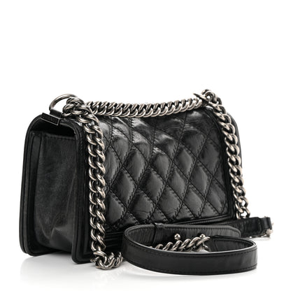 Chanel Calfskin Double Stitch Medium Boy Flap Black 3 of 16