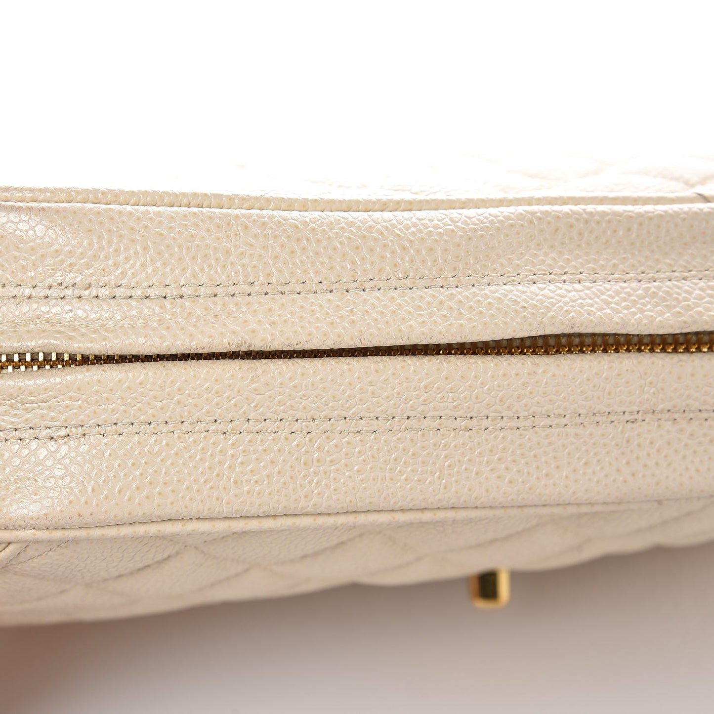 Caviar Quilted Camera Case Beige Clair