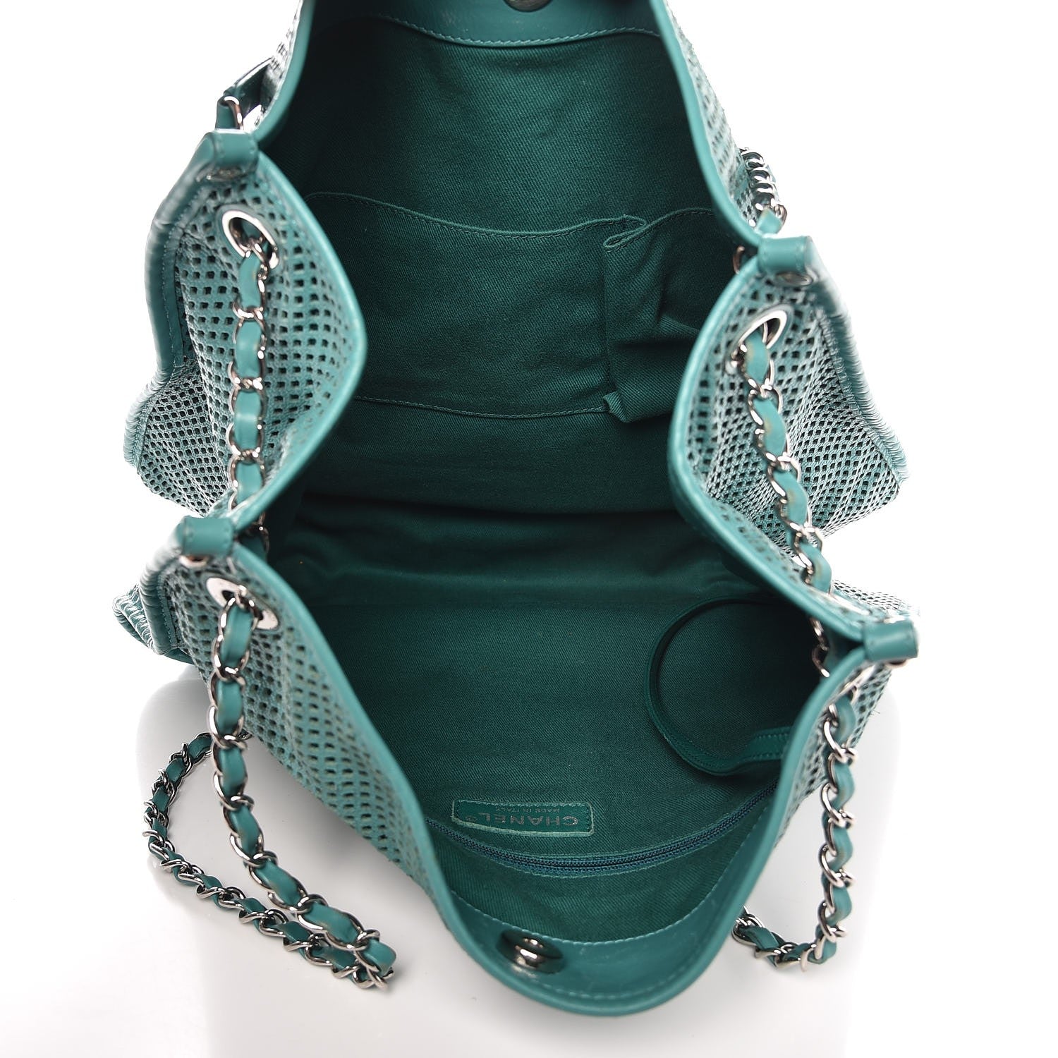 Chanel Calfskin Perforated Up In The Air Tote Green 5 of 12