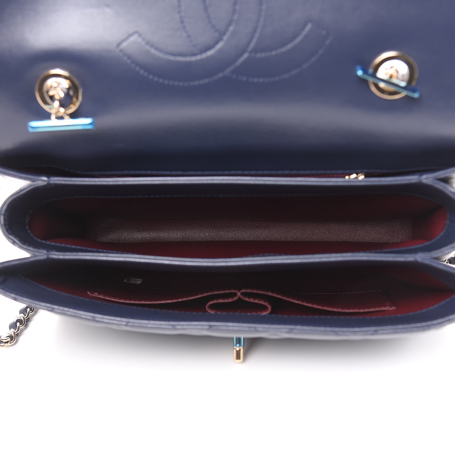 Chanel Lambskin Quilted Medium Trendy CC Flap Dual Handle Bag Navy Blue 5 of 14