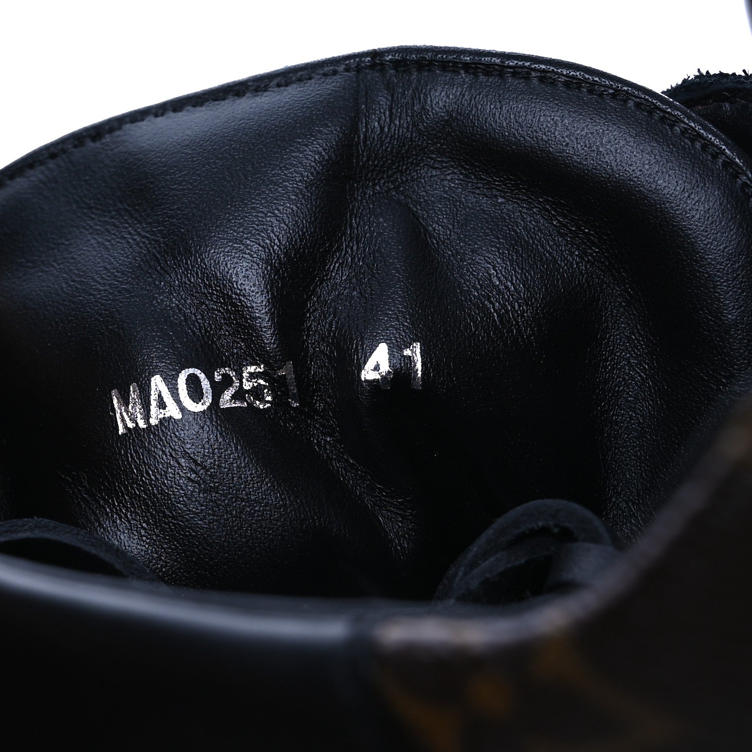 Louis Vuitton Nylon Embroidered Monogram Suede Laureate Platform Desert Boots 41 Kaki 10 of 10
