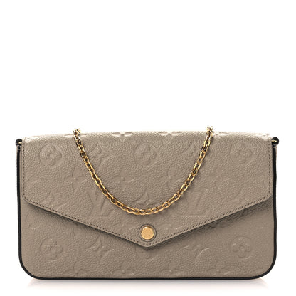 Louis Vuitton Empreinte Pochette Felicie Chain Wallet Tourterelle 1 of 10