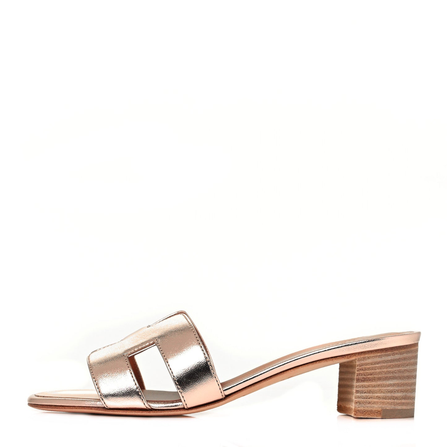 Metallic Nappa Oasis Sandals 35 Rose Dore