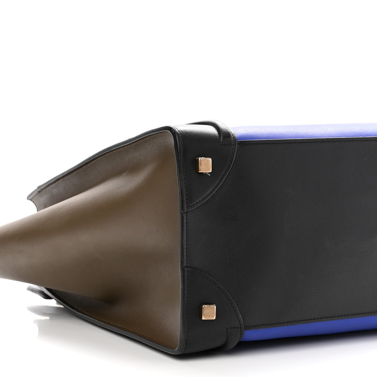 Celine Elephant Calfskin Mini Tri-Color Luggage Indigo 8 of 11