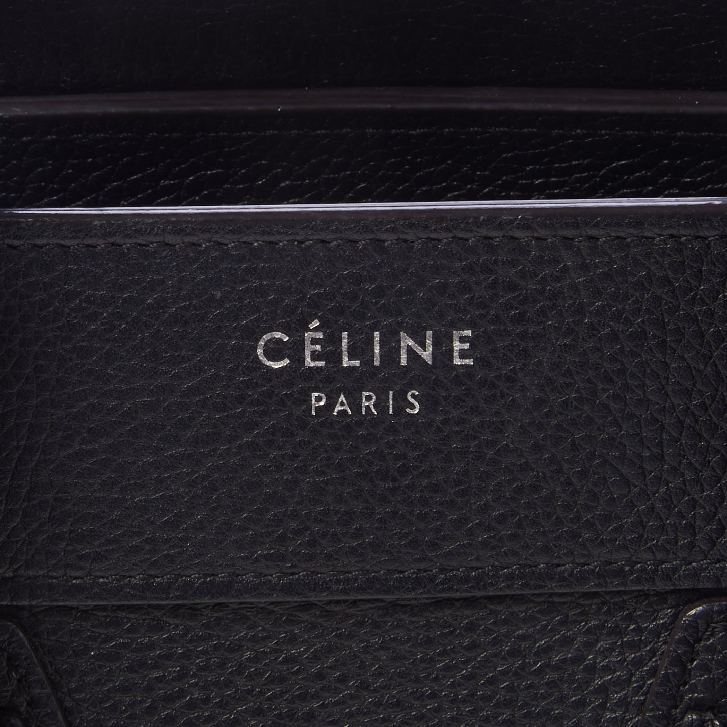 Drummed Calfskin Micro Luggage Black