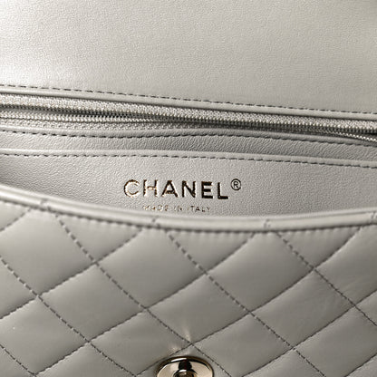 Chanel Lambskin Quilted Mini Rectangular Flap Grey 5 of 11
